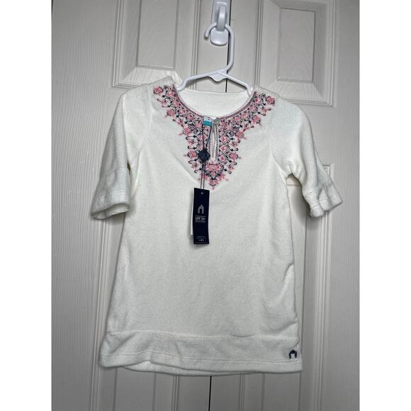 NEW CabanaLife Toddler Girl White Terry Cloth Swim Cover Up Size 2T UPF 50+ - Picture 1 of 8
